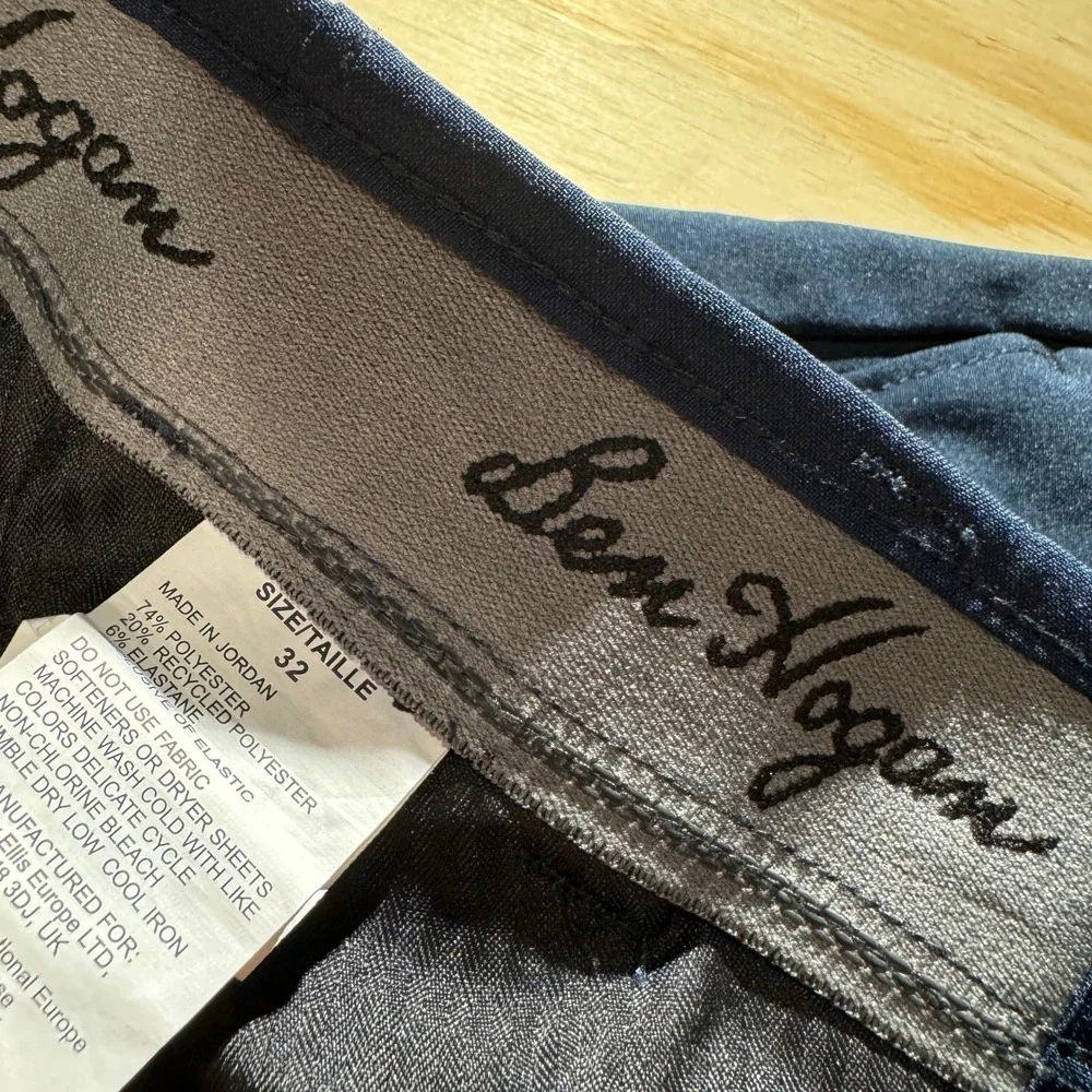 Ben Hogan Mens Performance Golf Shorts Navy Blue Elastic Comfort Stretch Size 32